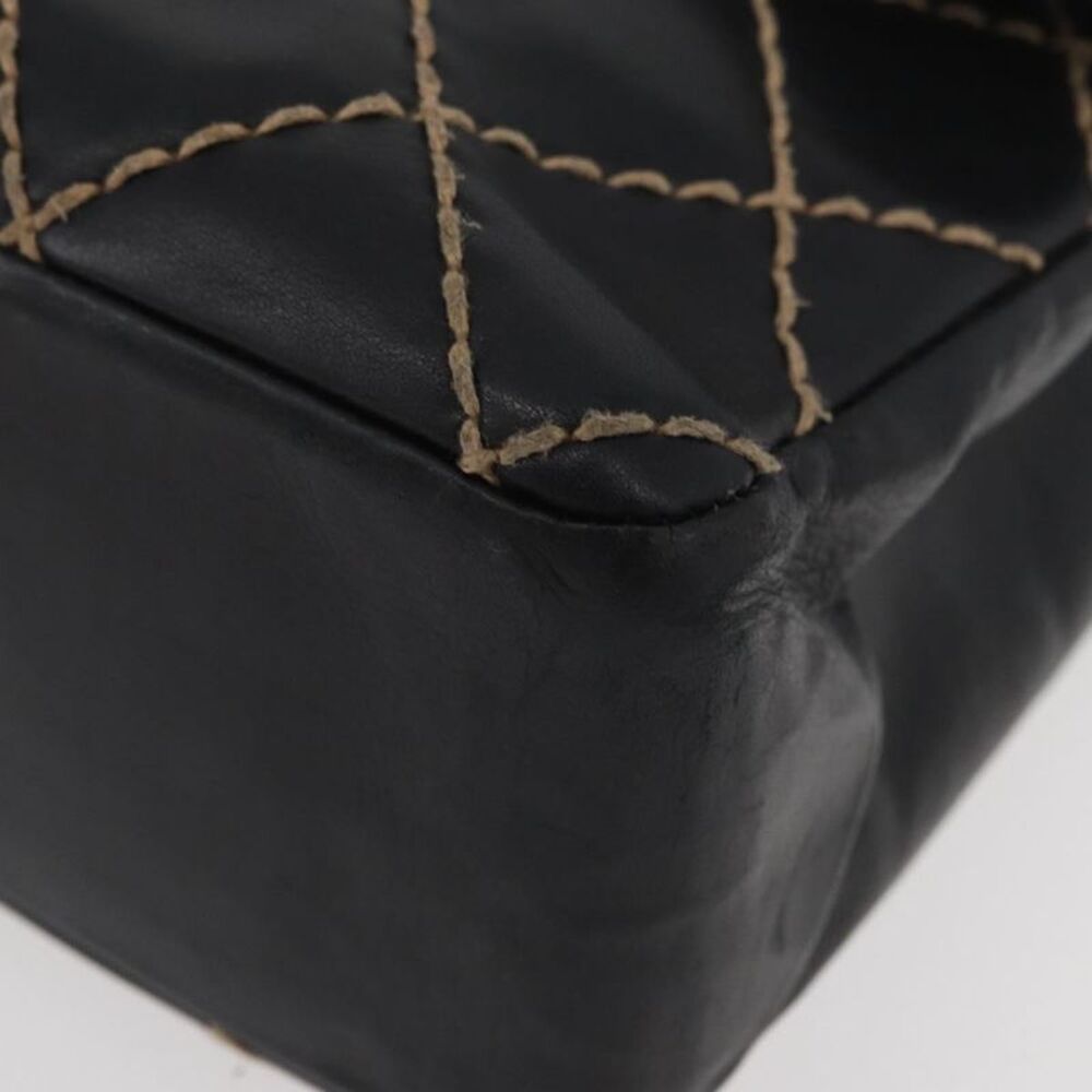Chanel Chanel Matelassé Cuir Noir Black Leather Black Leather Handbag - Picture 16 of 16